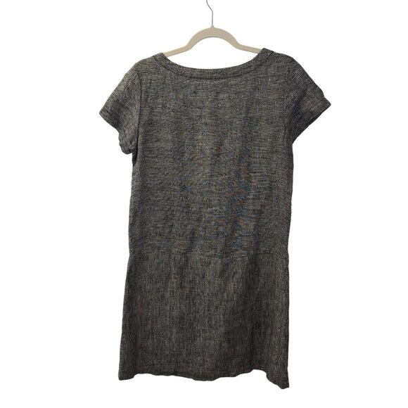 Garnet Hill 100% Linen Striped Drop Waist Dress Size 2 - Picture 2 of 6